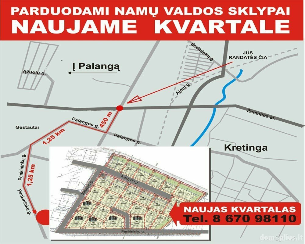Parduodamas sklypas Kretingos rajono sav., Kretingoje, Penkininkų g.