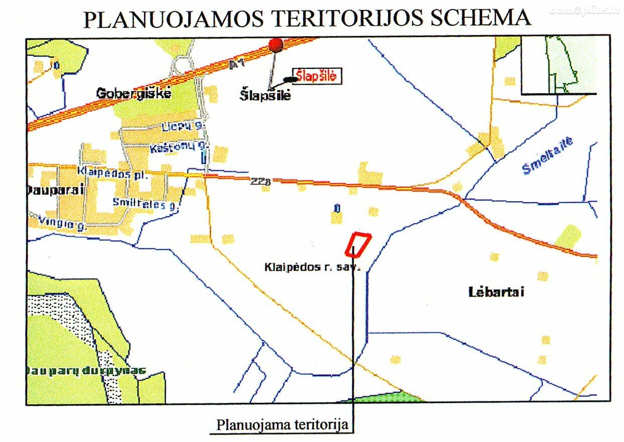 Участок Klaipėdos rajono sav., Šlapšilėje, Lietaus g.