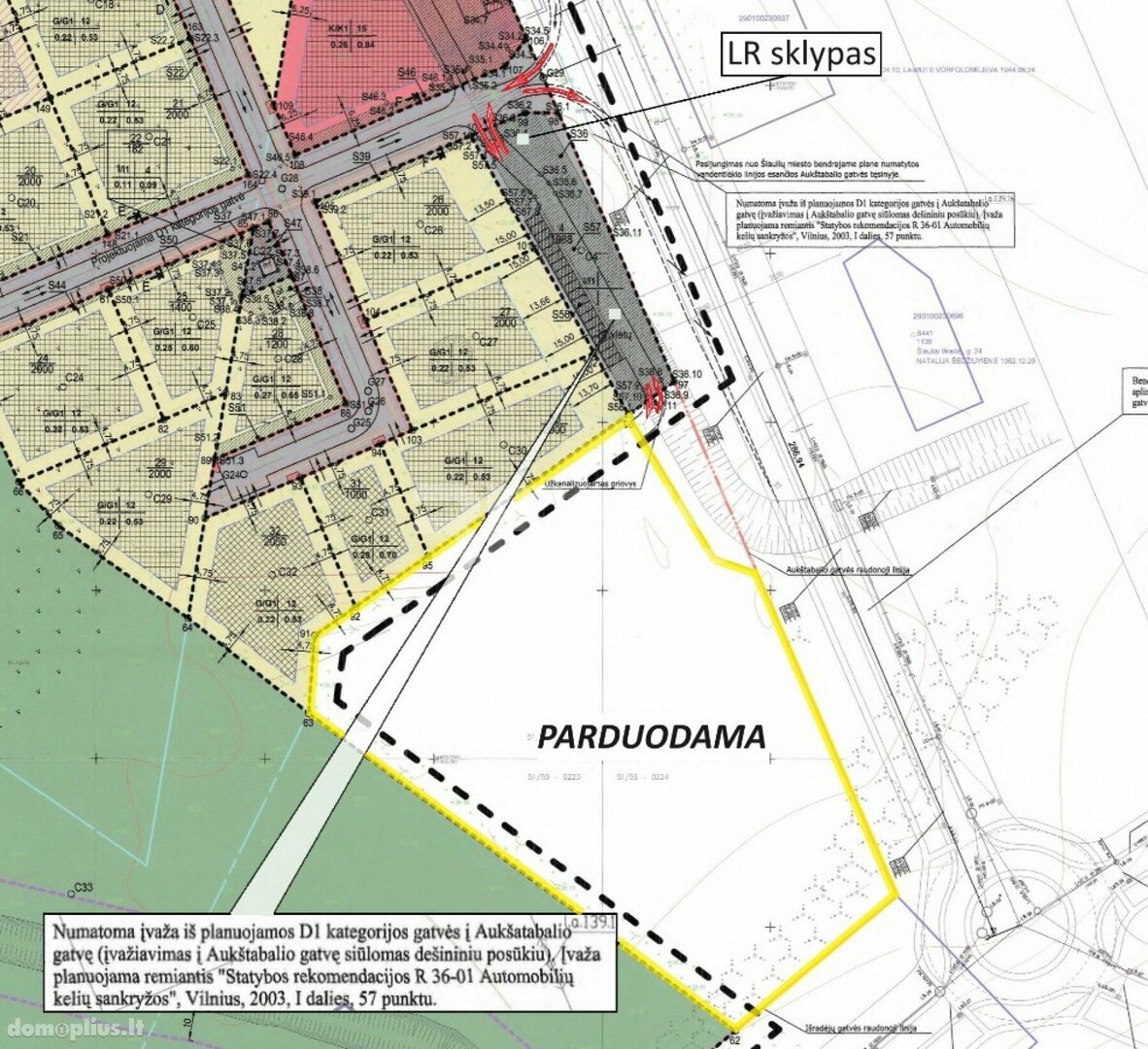 Участок Šiauliuose, Verduliuose, Baltų g.