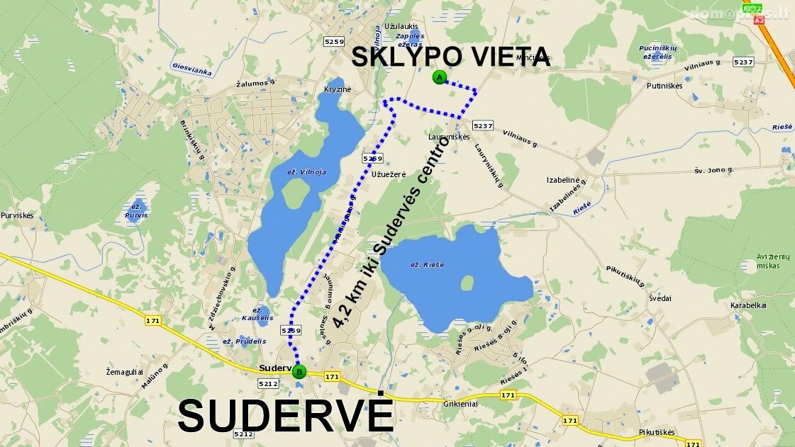 Land for sale Vilniaus rajono sav., Sudervėje