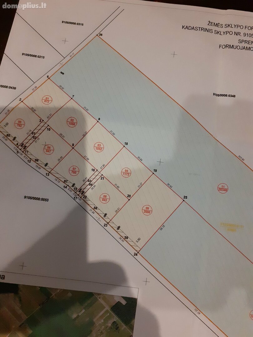 Land for sale Šiaulių rajono sav., Meškiuose, Tvenkinio g.