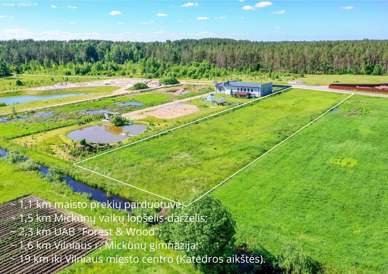 Land for sale Vilniaus rajono sav., Mickūnuose, Dėdoniškių g.