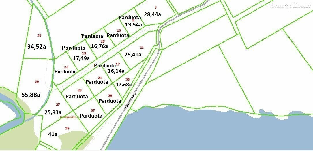 Land for sale Širvintų rajono sav., Bartkuškyje, Užtvankos g.