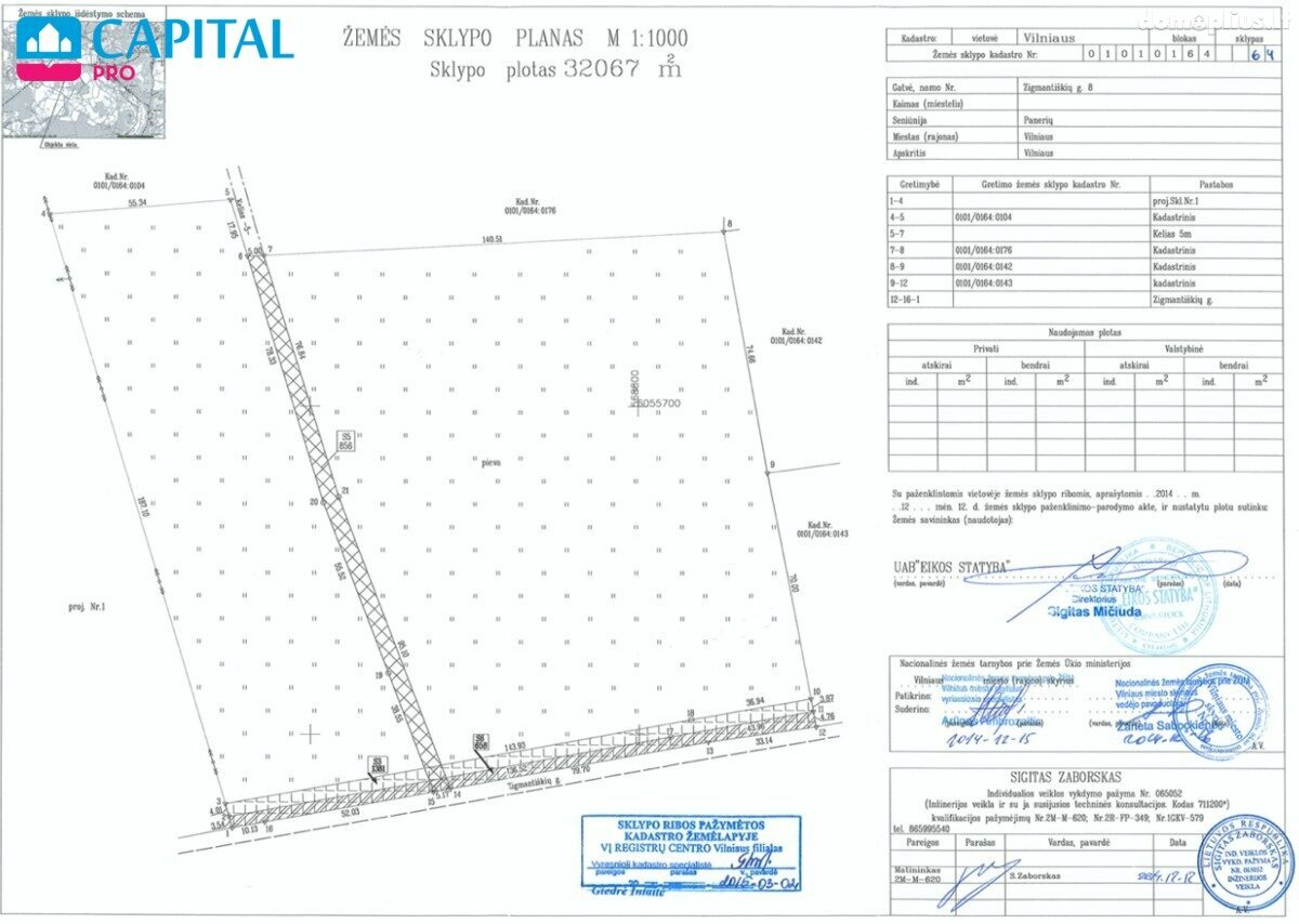 Land for sale Vilniuje, Paneriuose, Zigmantiškių g.
