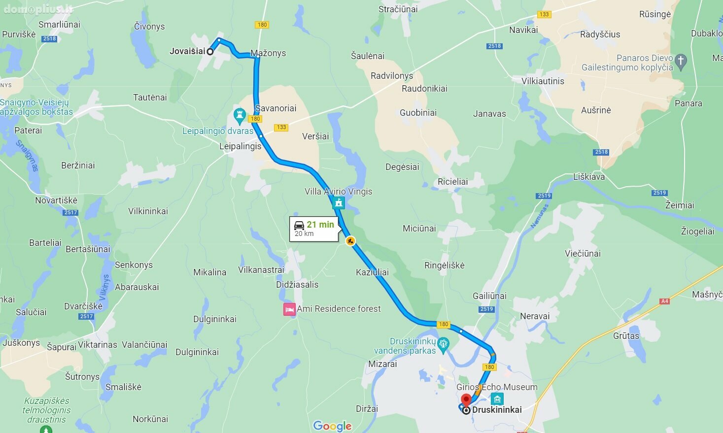 Участок Druskininkų sav., Jovaišiuose, Seiros g.