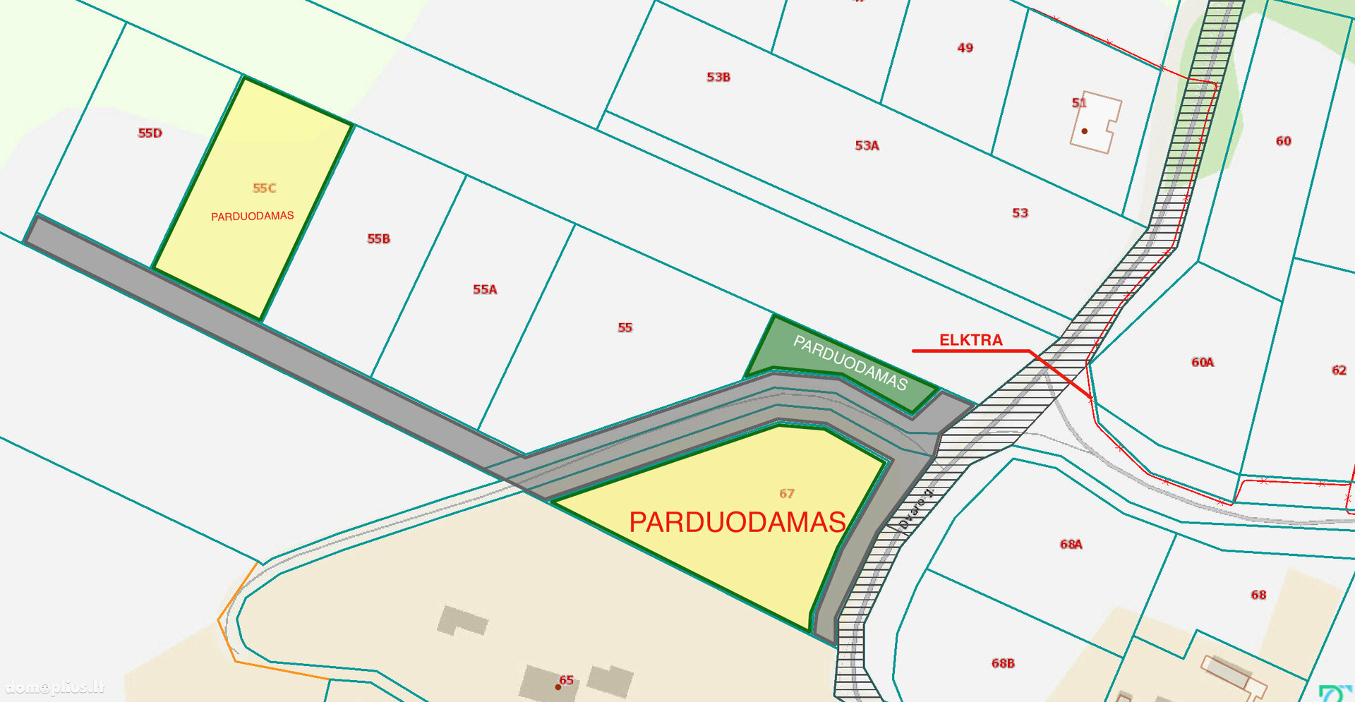 Parduodamas sklypas Vilniaus rajono sav., Daržininkuose, Dvaro g.