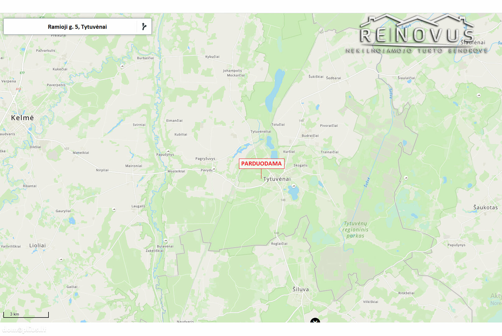Parduodamas sklypas Kelmės rajono sav., Tytuvėnuose, Ramioji g.