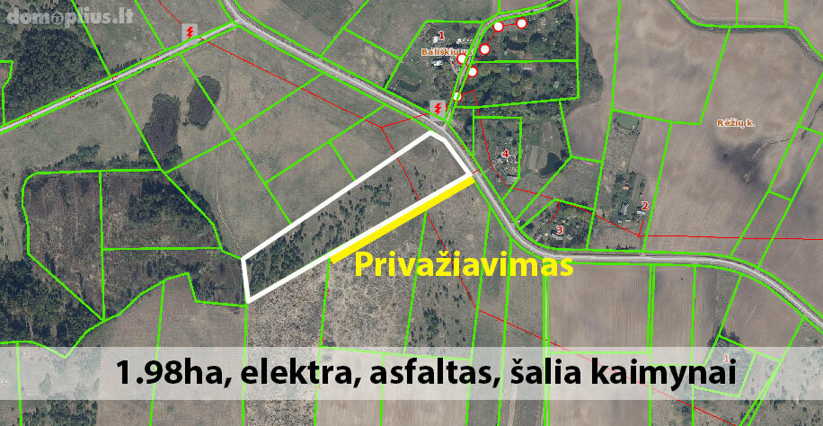 Parduodamas sklypas Vilniaus rajono sav., Rėžiuose