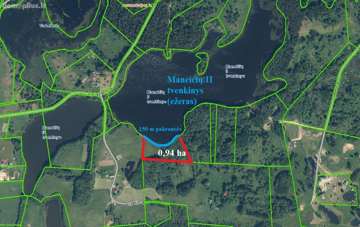 Land for sale Utenos rajono sav., Maneičiuose, Upelio g.