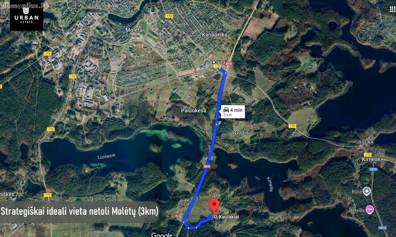 Parduodamas sklypas Molėtų rajono sav., Kaulakiuose