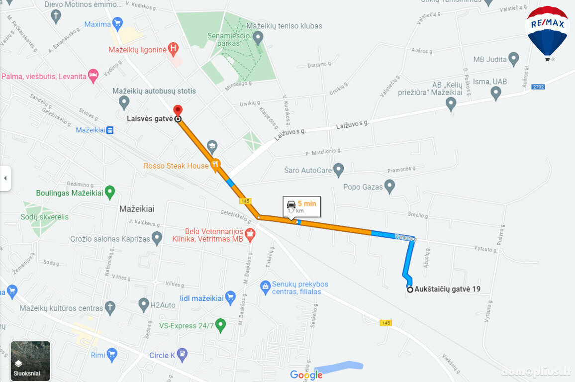 Участок Mažeikių rajono sav., Mažeikiuose, Aukštaičių g.