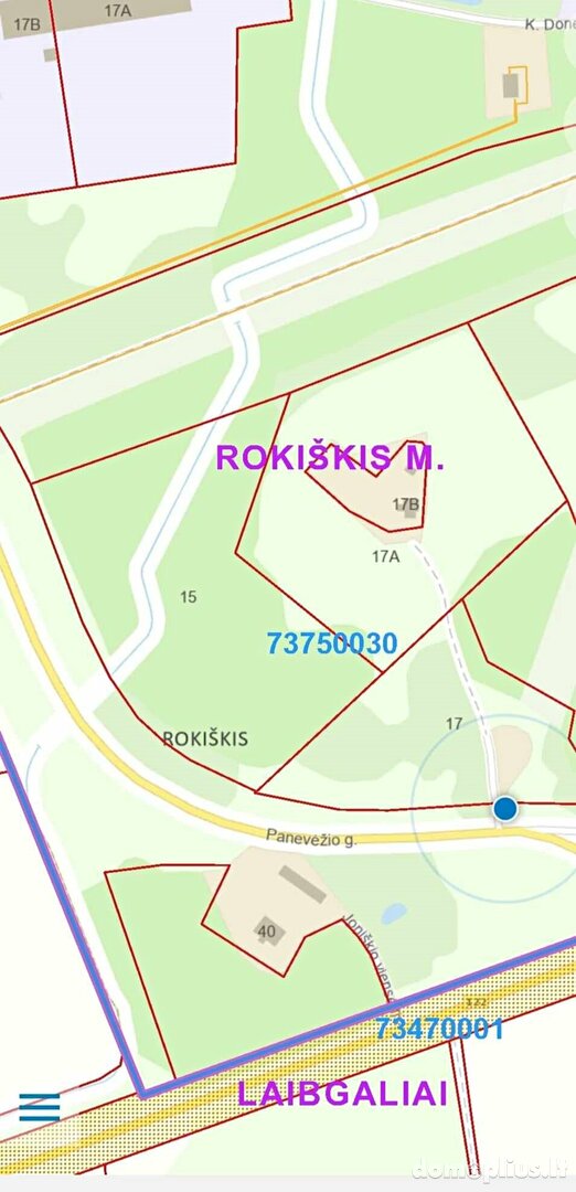 Parduodamas sklypas Rokiškio rajono sav., Rokiškyje, Panevėžio g.