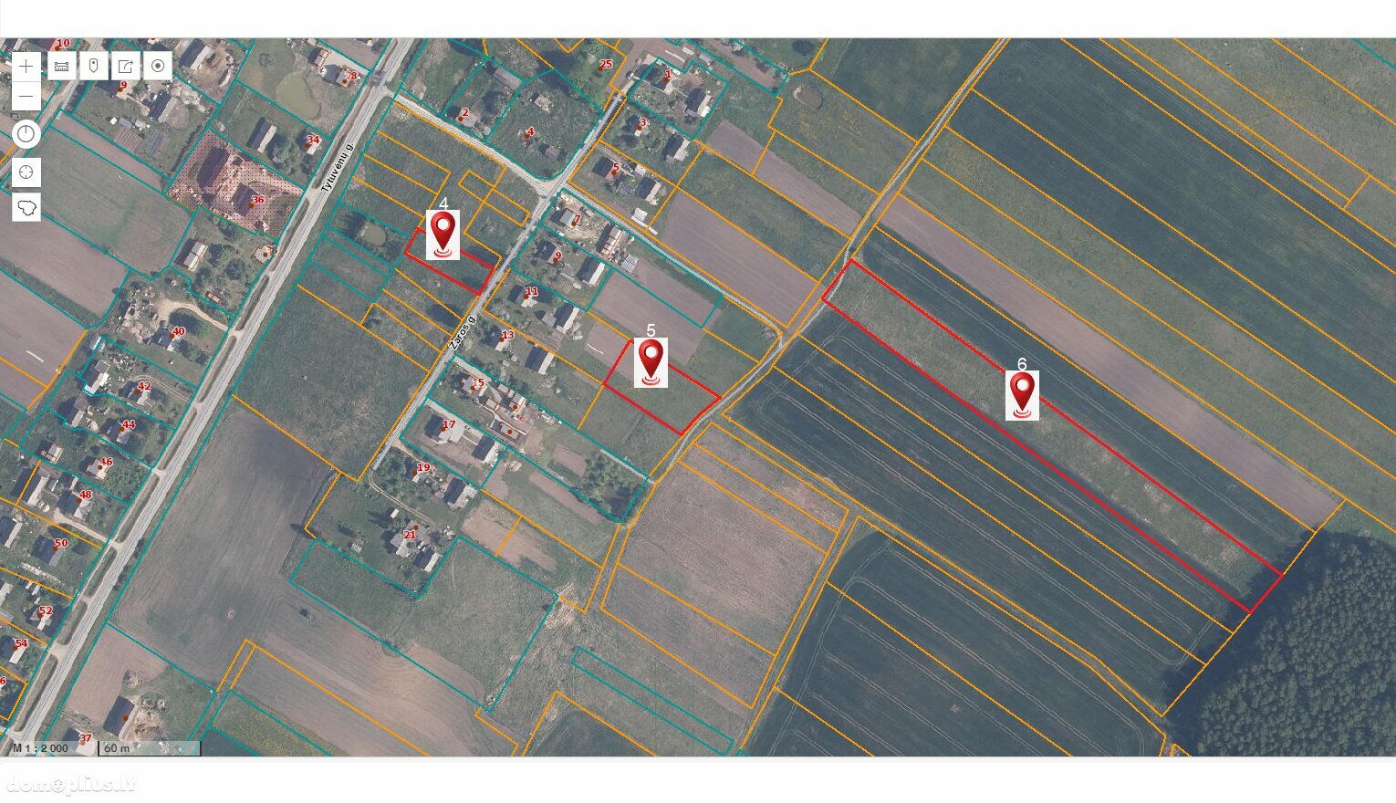 Land for sale Šiaulių rajono sav., Pakapėje, Žaros g.