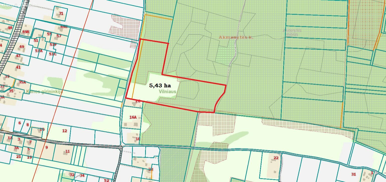 Land for sale Vilniaus rajono sav., Didžiasalyje
