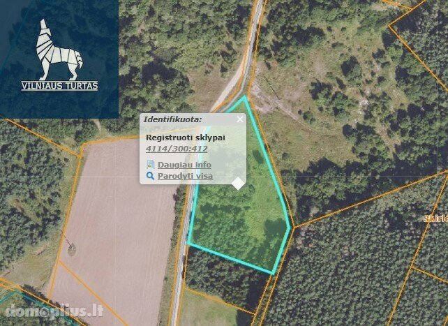 Land for sale Vilniaus rajono sav., Skirlėnuose