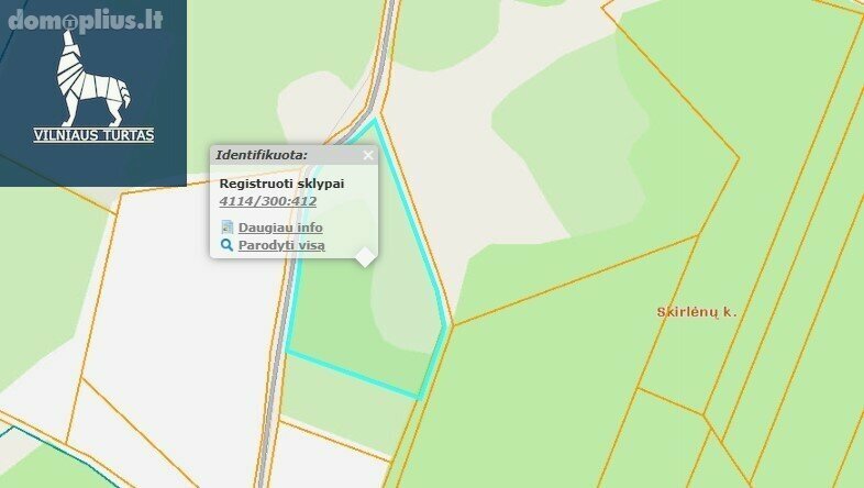 Участок Vilniaus rajono sav., Skirlėnuose
