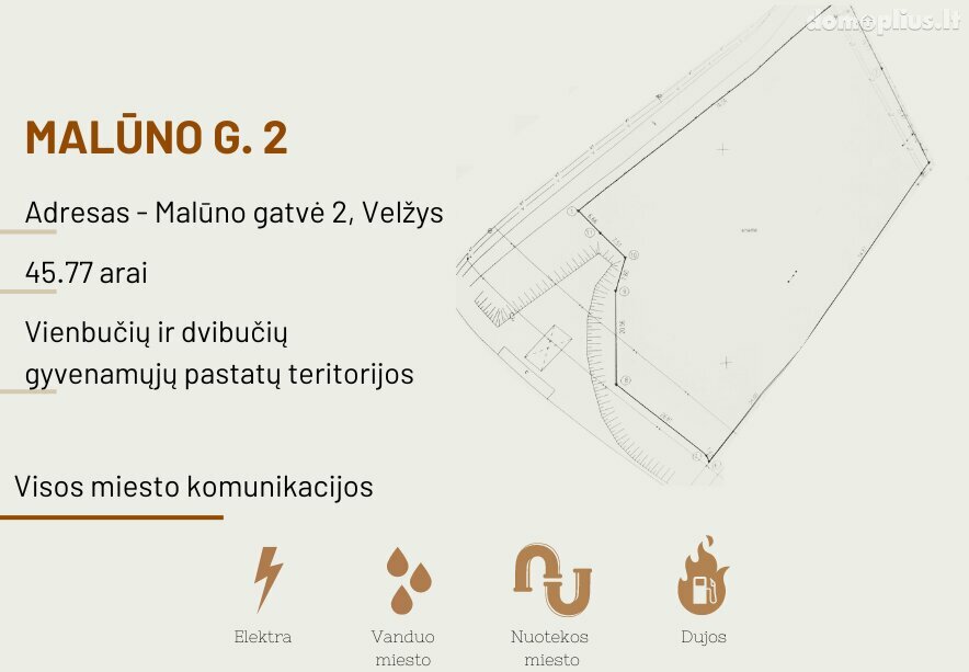 Land for sale Panevėžio rajono sav., Velžyje, Malūno g.