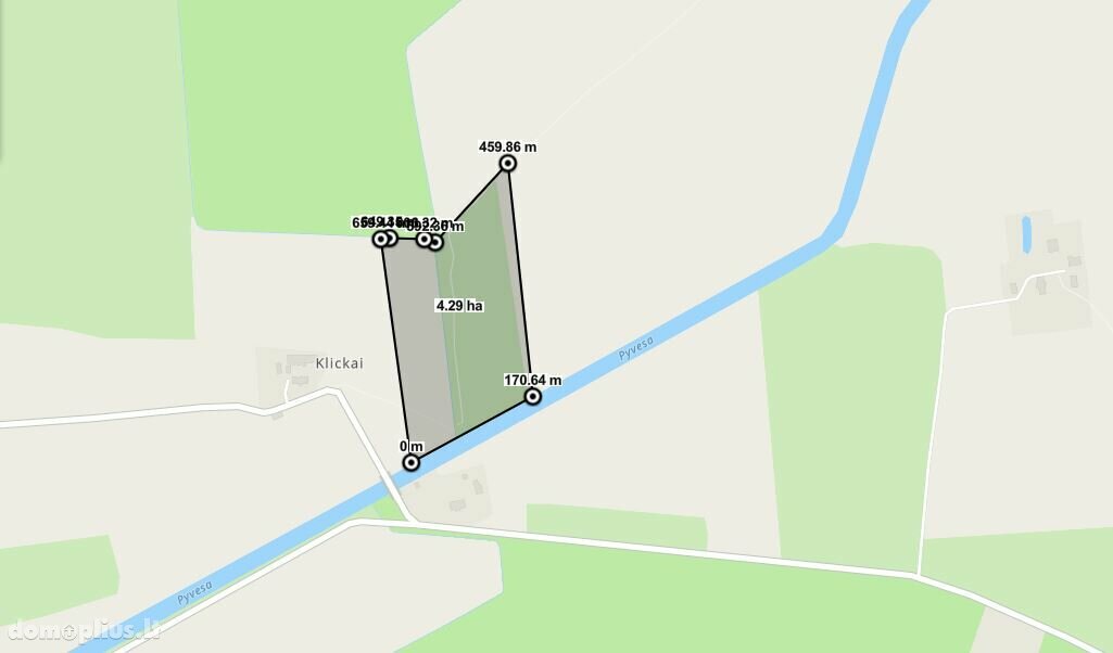 Parduodamas sklypas Panevėžio rajono sav., Klickuose