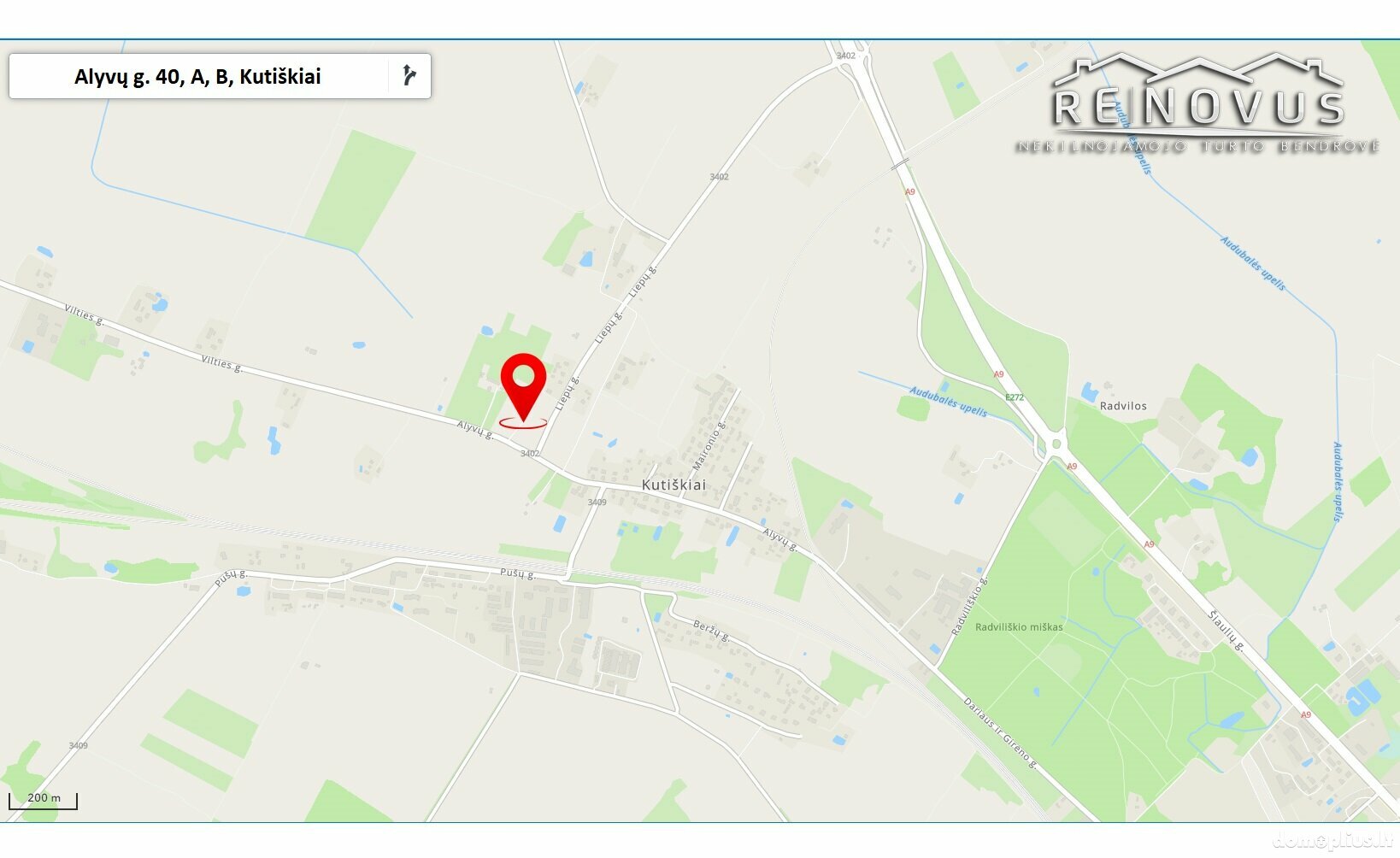 Parduodamas sklypas Radviliškio rajono sav., Kutiškiuose, Alyvų g.