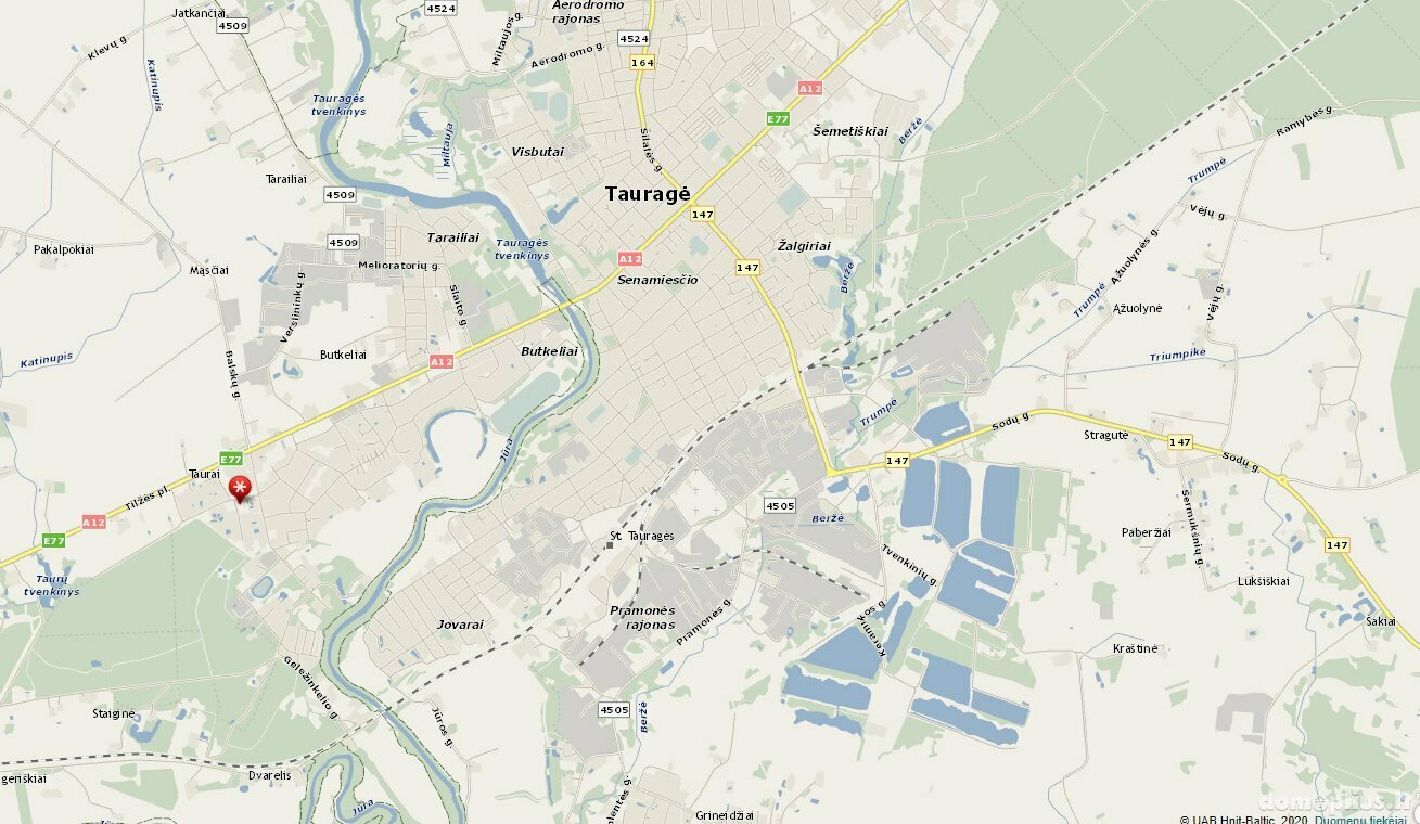 Parduodamas sklypas Tauragės rajono sav., Tauruose, Staiginės g.