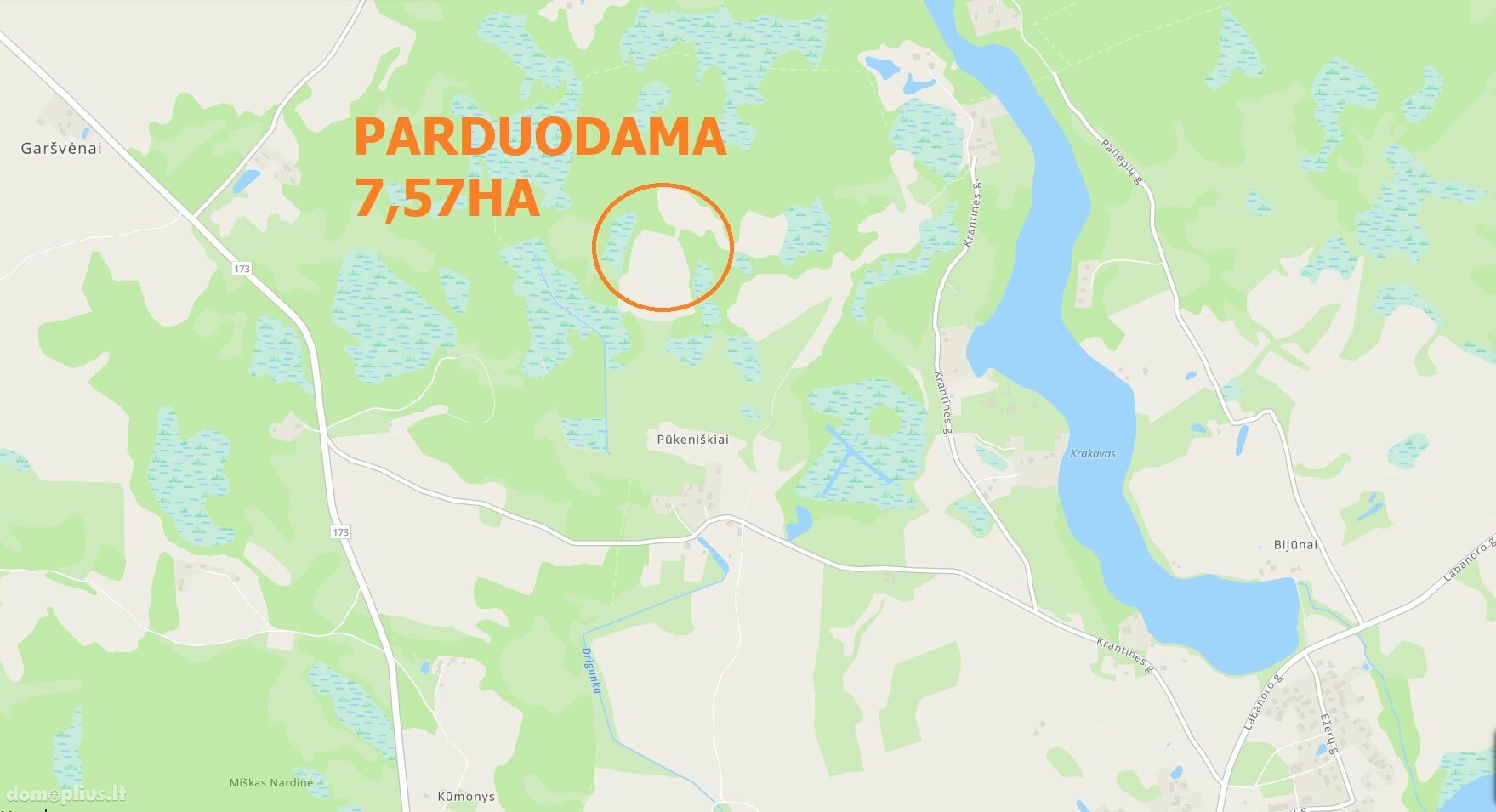 Parduodamas sklypas Molėtų rajono sav., Žaugėduose, Krantinės g.