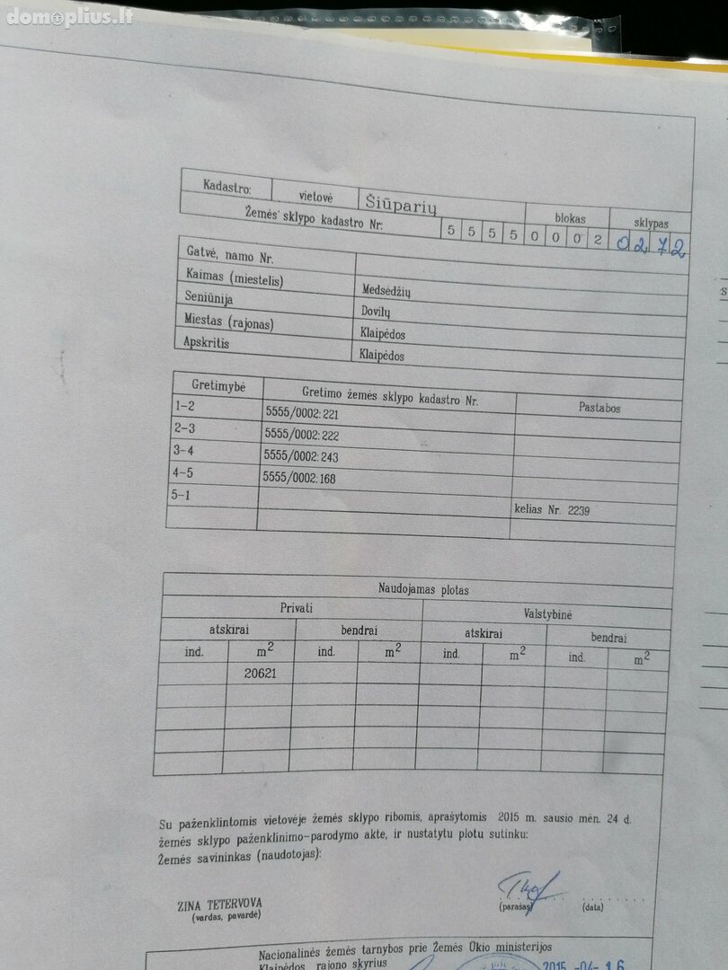 Parduodamas sklypas Klaipėdos rajono sav., Medsėdžiuose, Jurjonų g.