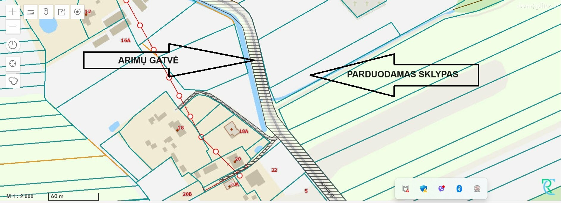 Parduodamas sklypas Klaipėdoje, Tauralaukyje, Arimų g.