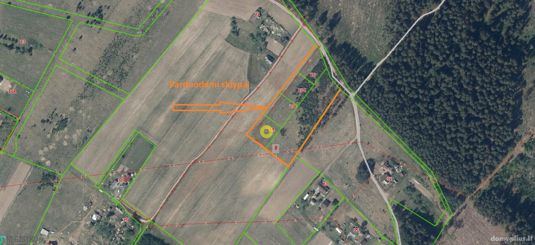 Parduodamas sklypas Trakų rajono sav., Aukštieji Semeniukai, Aukštųjų Semeniukų g.
