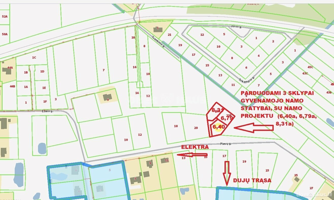 Parduodamas sklypas Šiaulių rajono sav., Bubiuose, Pievų g.