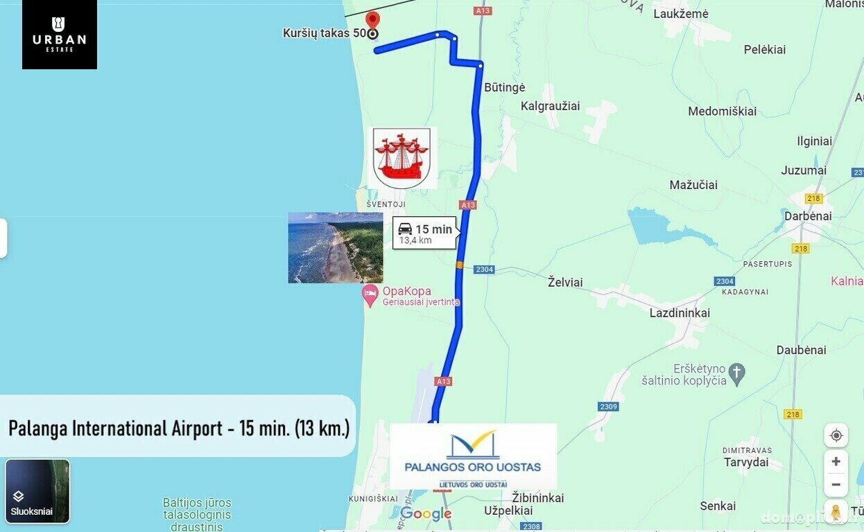 Land for sale Palangoje, Kuršių tak.
