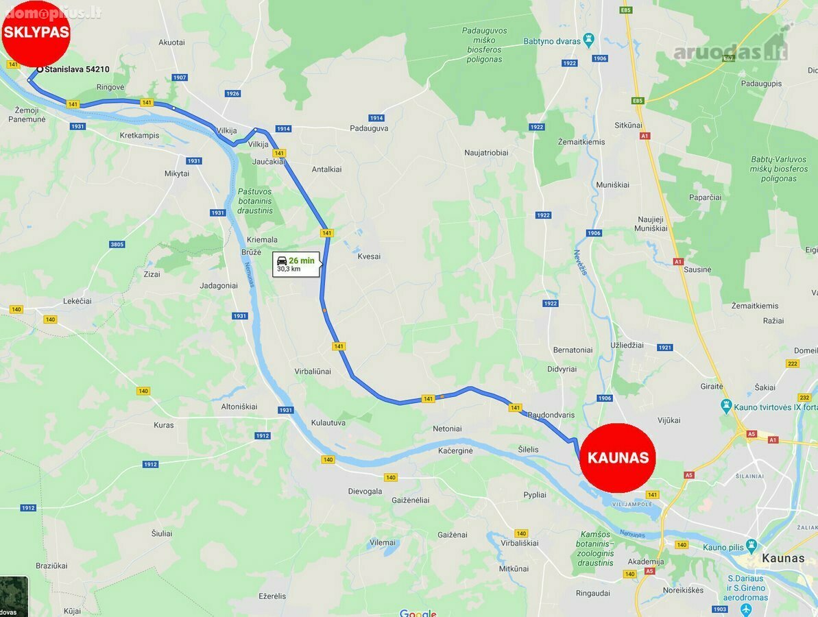 Parduodamas sklypas Kauno rajono sav., Stanislavoje