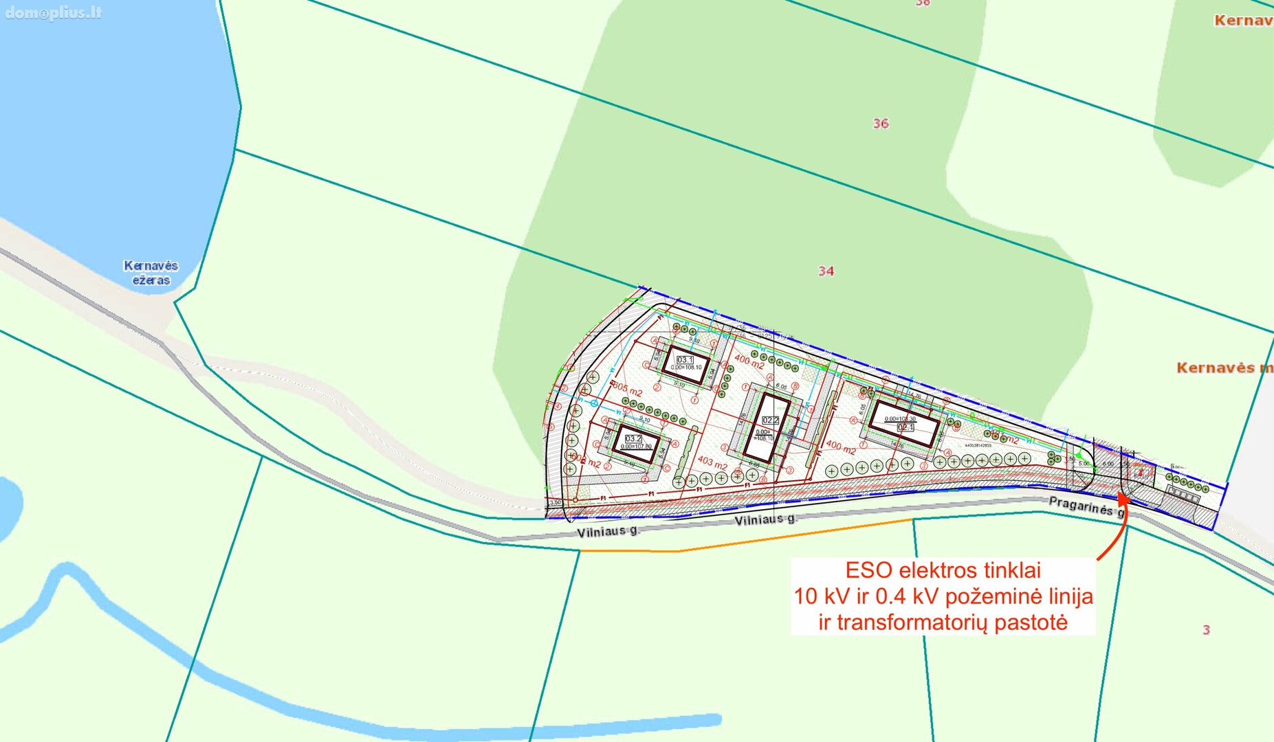 Land for sale Širvintų rajono sav., Kernavėje, Vilniaus g.