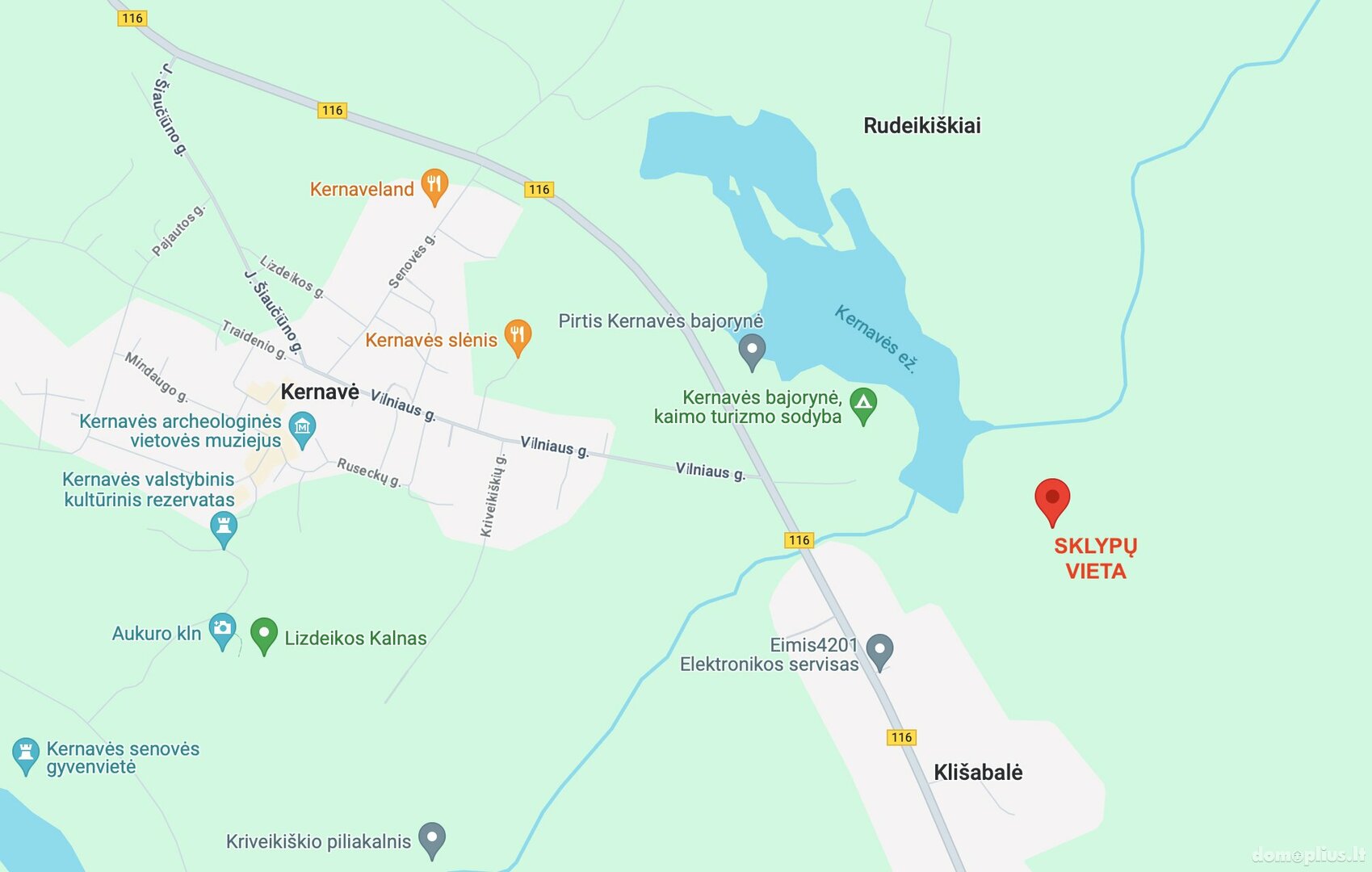 Land for sale Širvintų rajono sav., Kernavėje, Vilniaus g.