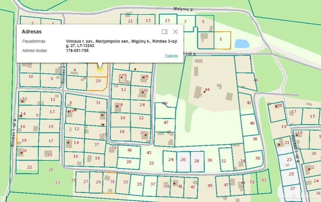 Parduodamas sklypas Vilniaus rajono sav., Migūnuose, Rimties 3-ioji g.