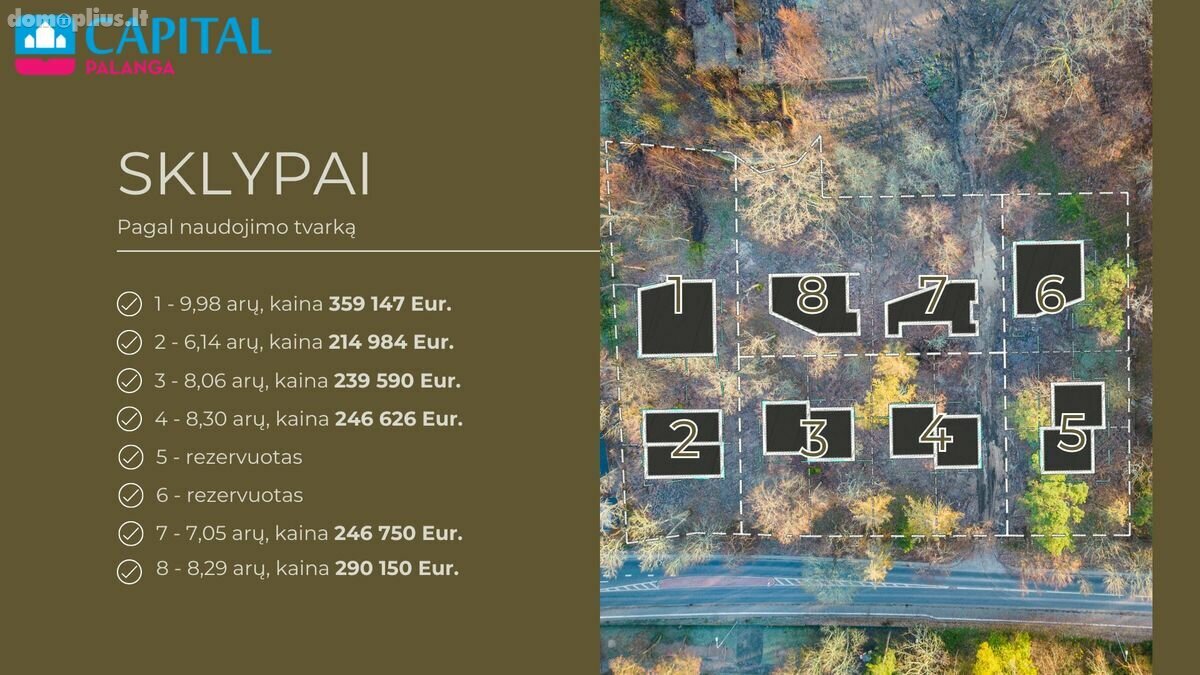 Parduodamas sklypas Klaipėdoje, Giruliuose