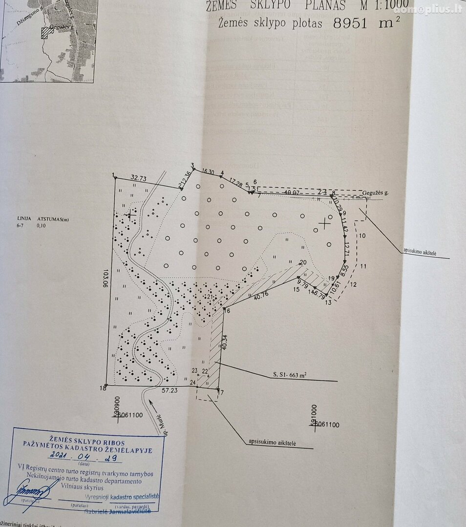 Parduodamas sklypas Vilniaus rajono sav., Grigaičiuose, Gegužės g.