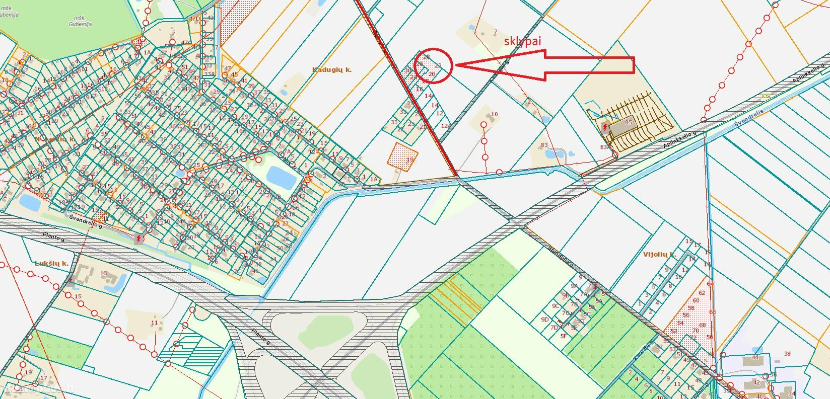 Parduodamas sklypas Šiaulių rajono sav., Kadugiuose, Spindulio g.