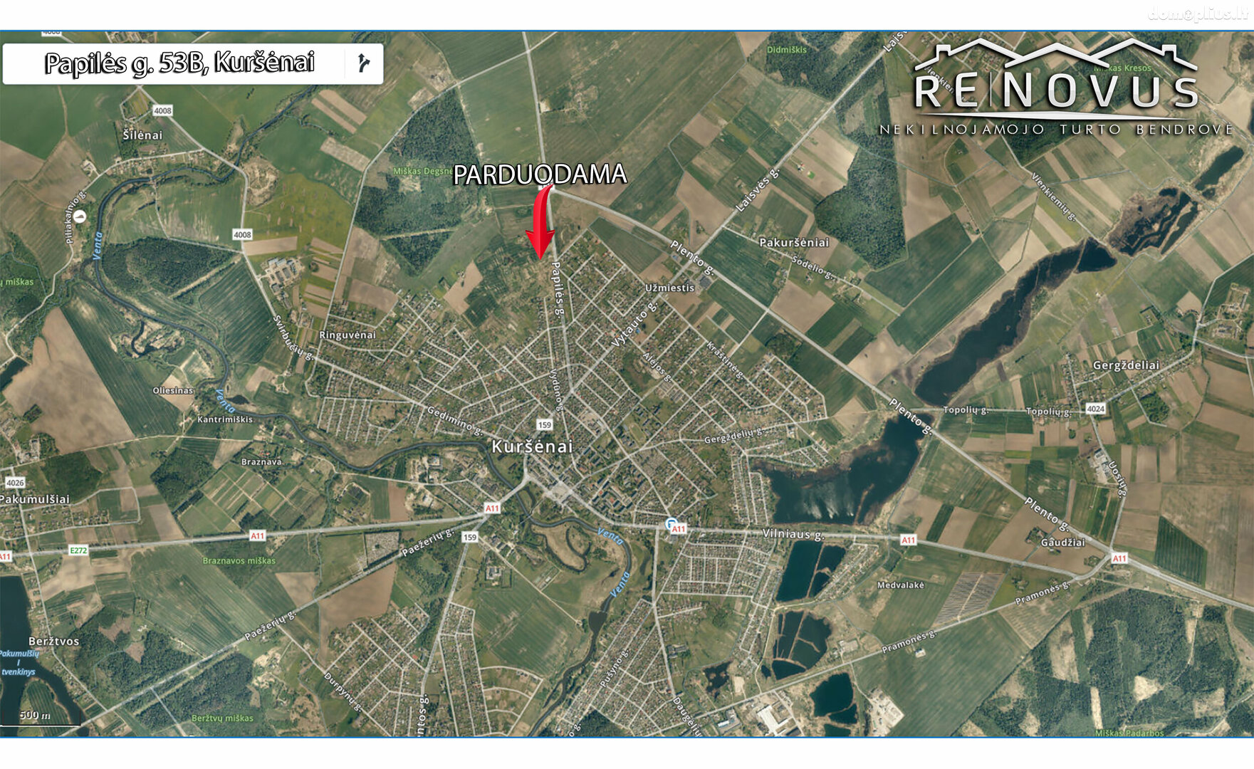 Parduodamas sklypas Šiaulių rajono sav., Kuršėnuose, Papilės g.