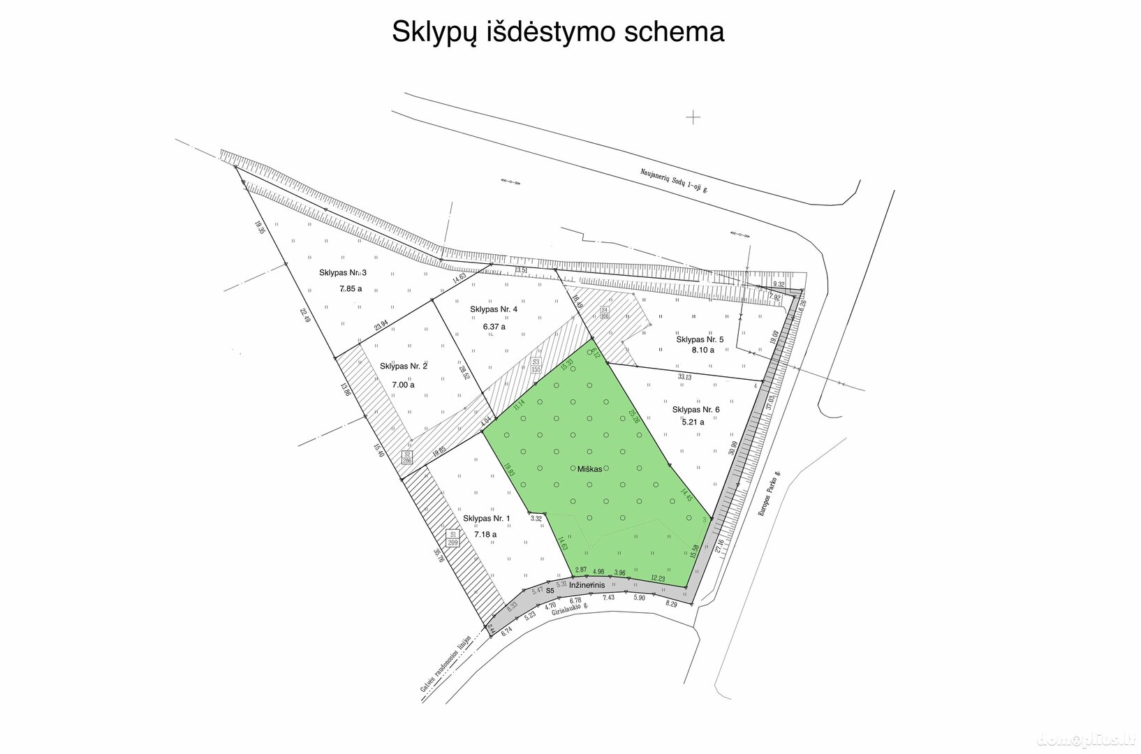 Parduodamas sklypas Vilniuje, Balsiuose, Girialaukio g.
