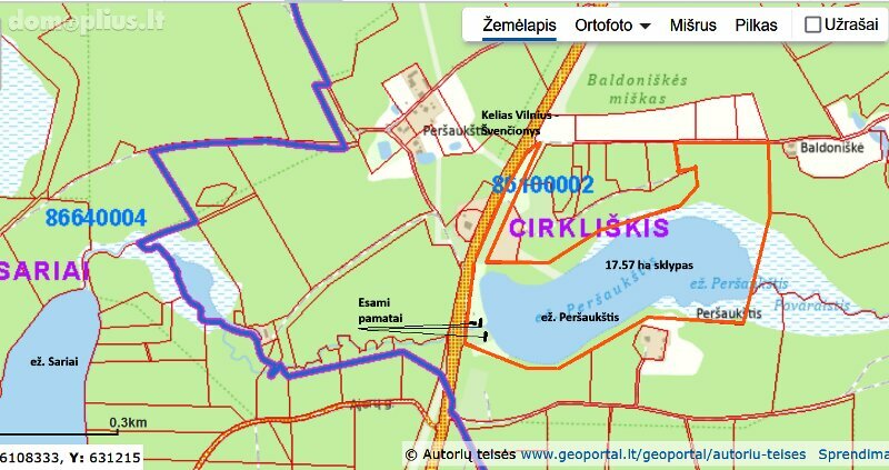 Участок Švenčionių rajono sav., Peršaukštyje