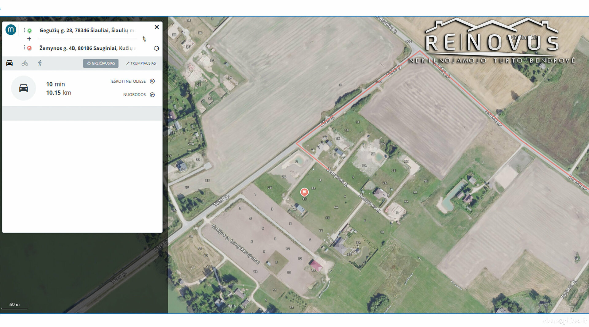 Land for sale Šiaulių rajono sav., Sauginiuose