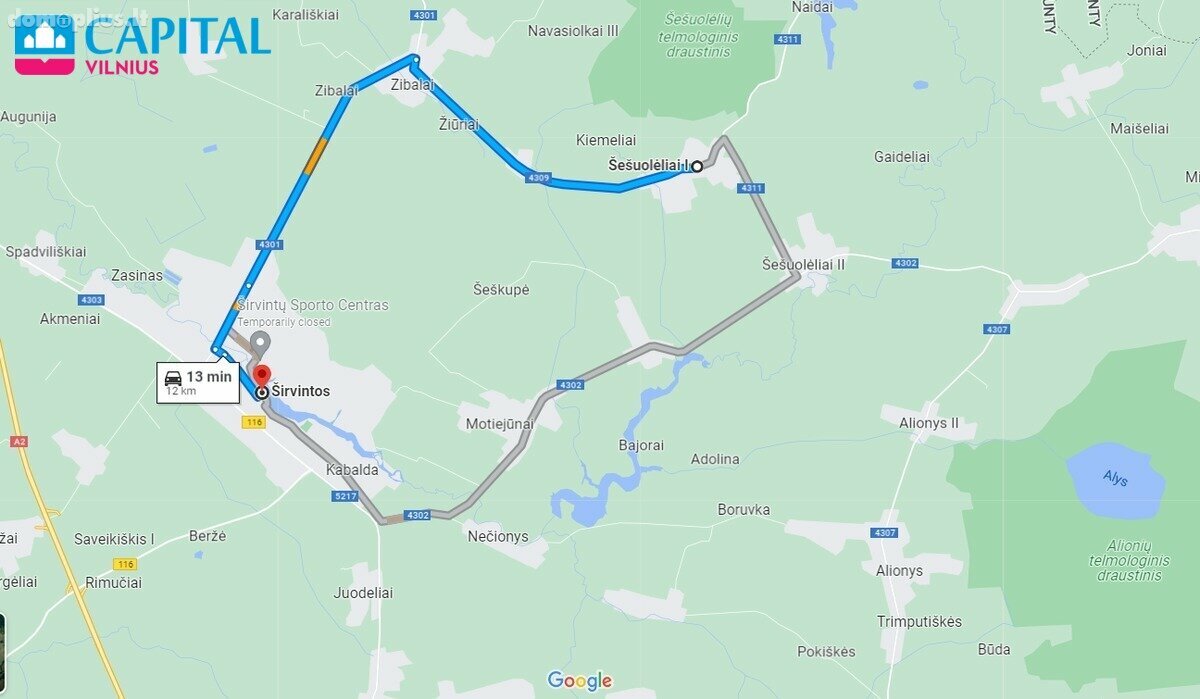 Parduodamas sklypas Širvintų rajono sav., Šešuolėliai I