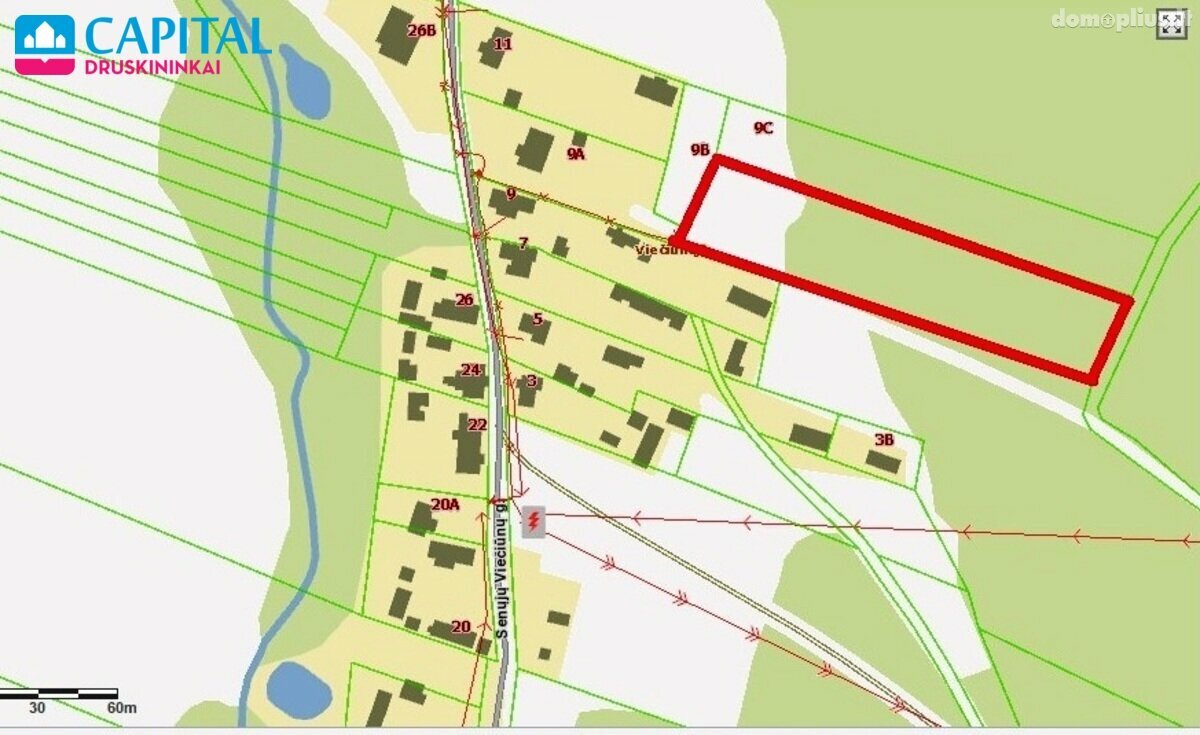 Parduodamas sklypas Druskininkų sav., Viečiūnuose, Senųjų Viečiūnų g.