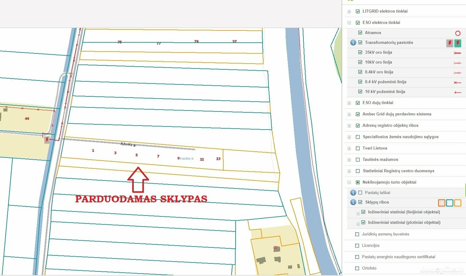 Land for sale Klaipėdos rajono sav., Traubiuose, Ąžuolų g.
