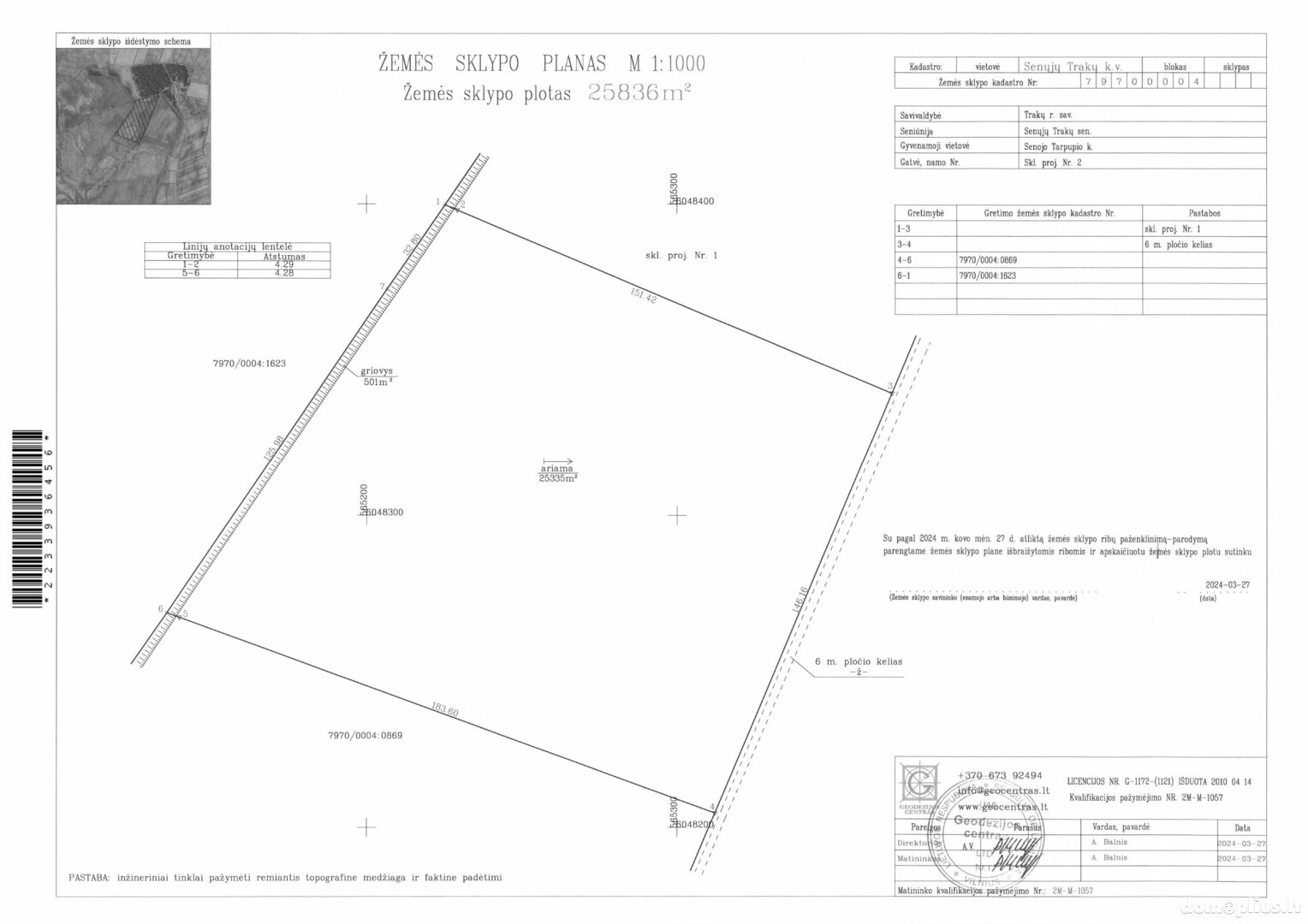 Land for sale Trakų rajono sav., Senasis Tarpupis