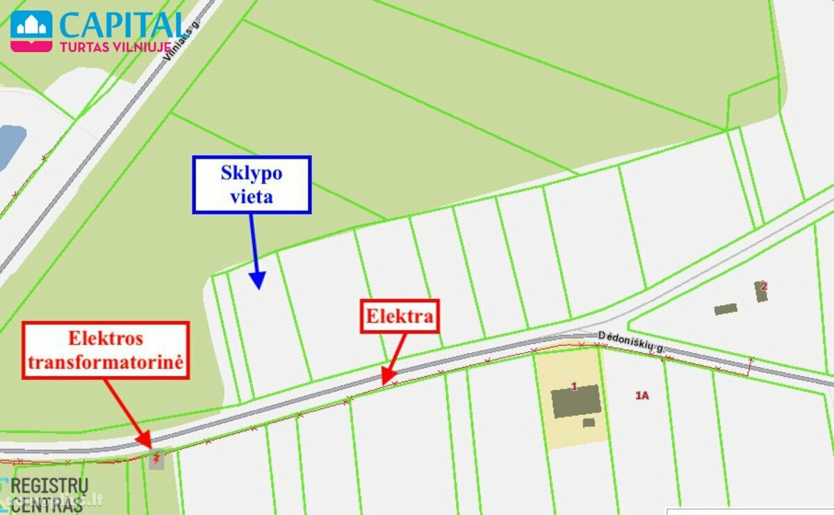 Land for sale Vilniaus rajono sav., Mickūnuose, Dėdoniškių g.