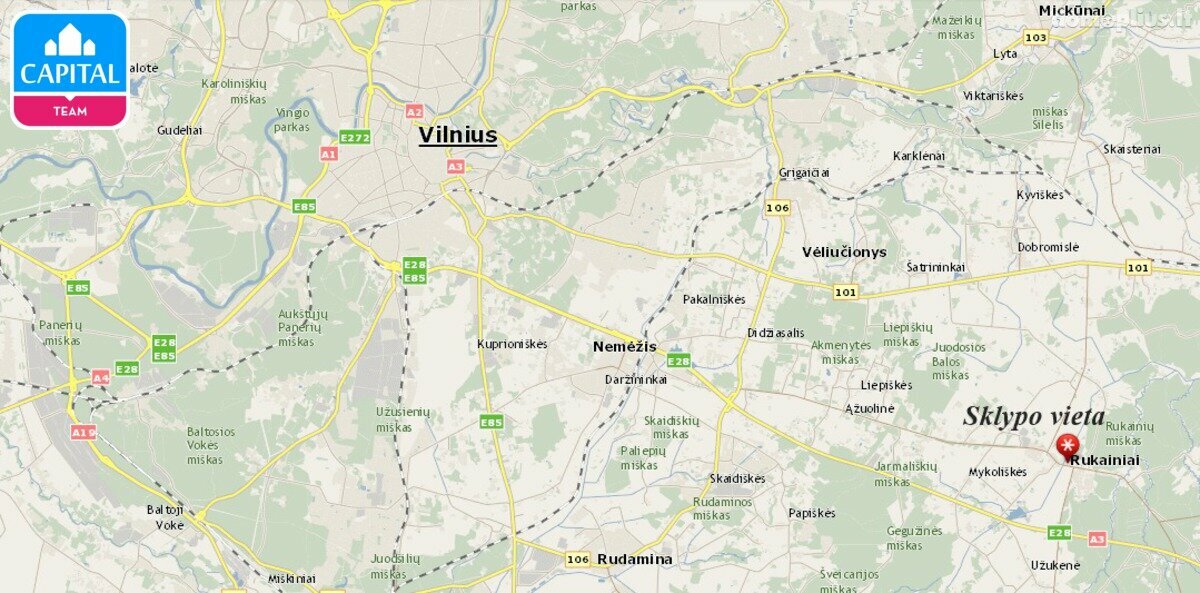 Участок Vilniaus rajono sav., Rukainiuose, Kunigo Povilo Ksavero Bžostovskio g.
