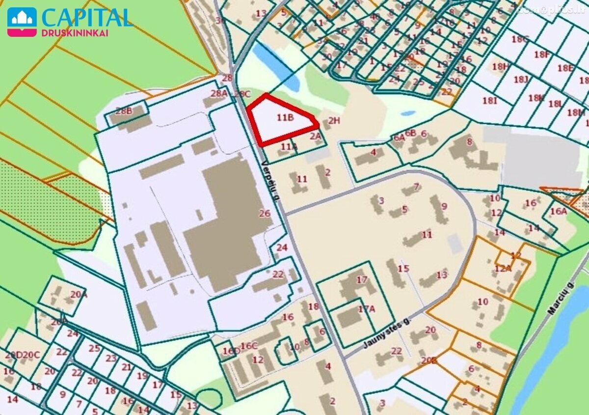 Land for sale Druskininkų sav., Viečiūnuose, Verpėjų g.