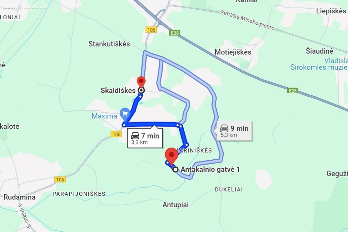 Parduodamas sklypas Vilniaus rajono sav., Papiškėse, Gulbių g.
