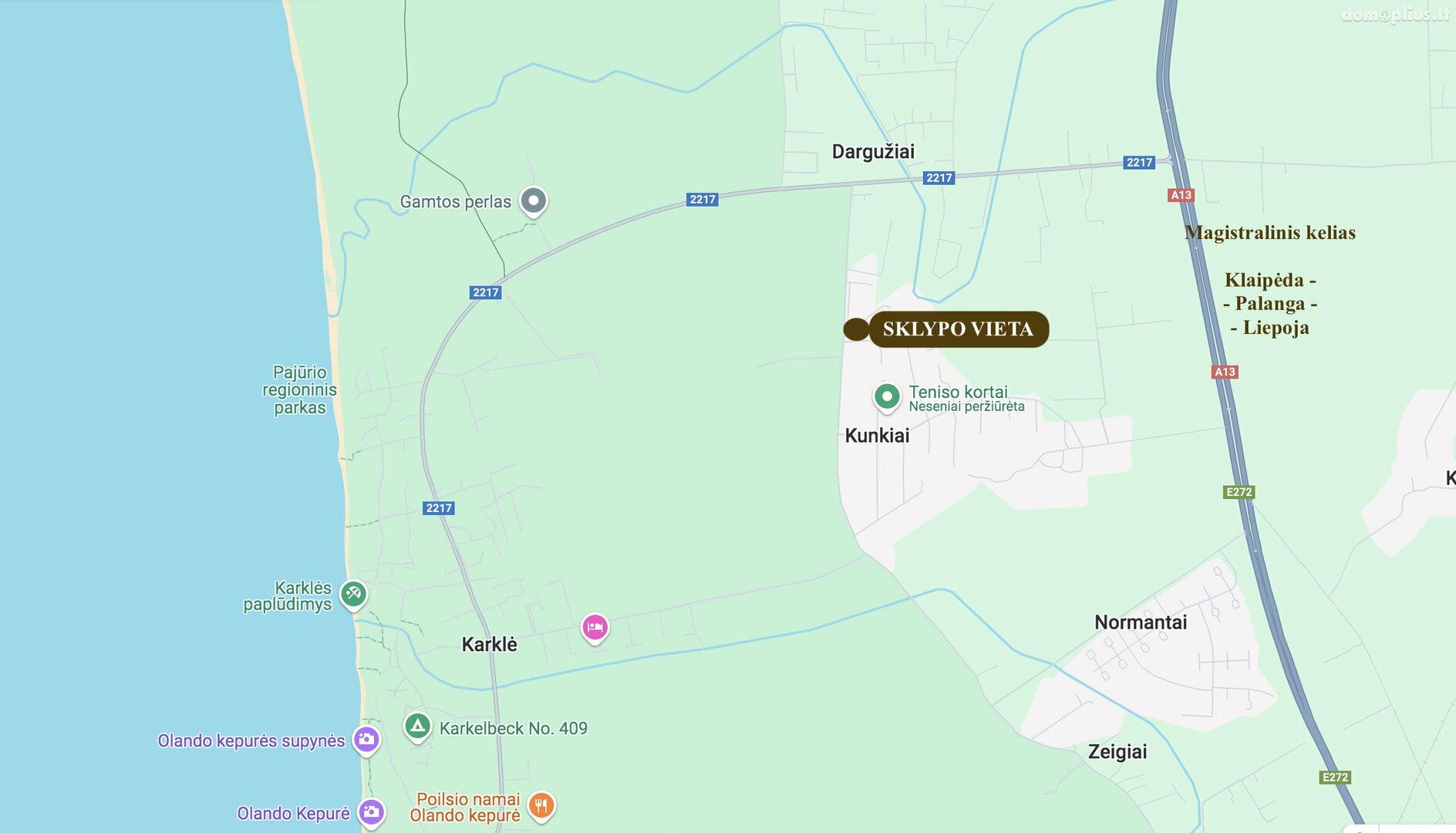 Land for sale Klaipėdos rajono sav., Kunkiuose, Zeigių g.